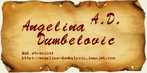 Angelina Dumbelović vizit kartica